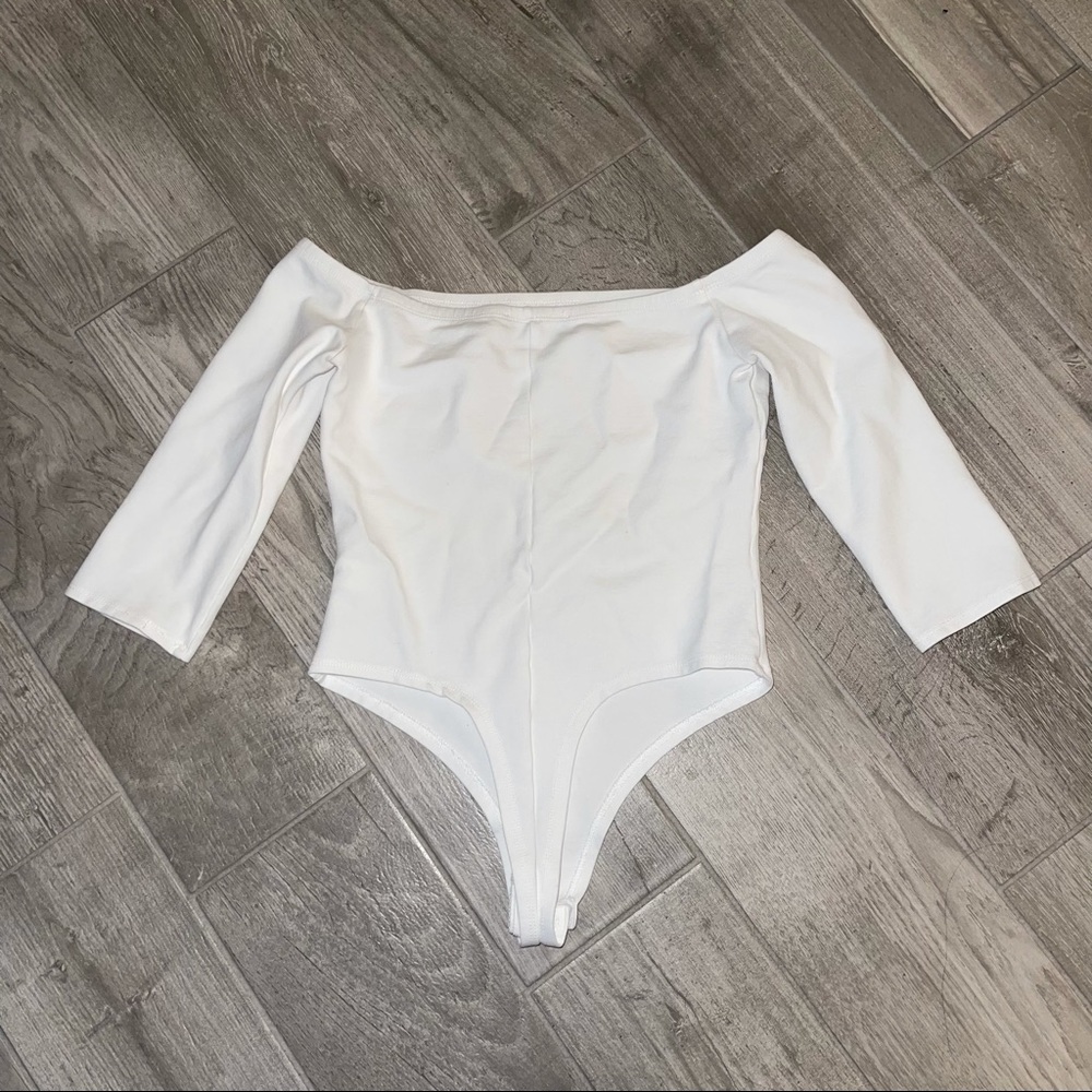 Lulu's Like a Bird White Off-the-Shoulder Bodysuit - Picture 5 of 8